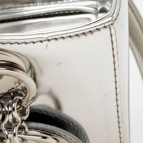 Dior Metallic Patent Leather Lady Dior Medium Tote - Picture 15 of 16